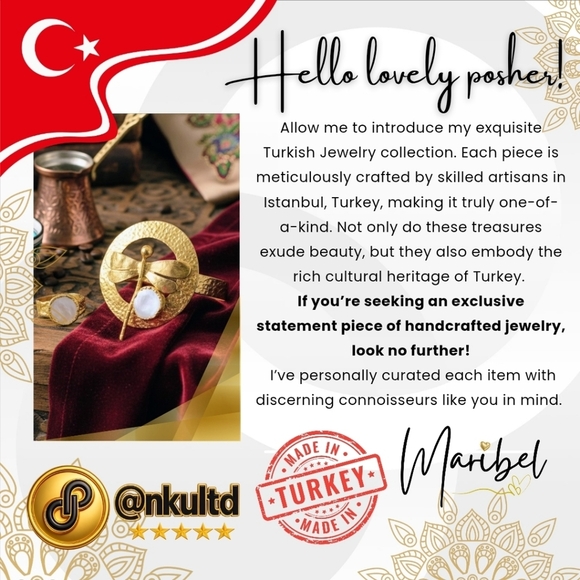 🆕️Turkish Stunning Handmade Artisan 18K Gold Plated Brass Fine Leaf Earrings - Picture 3 of 11